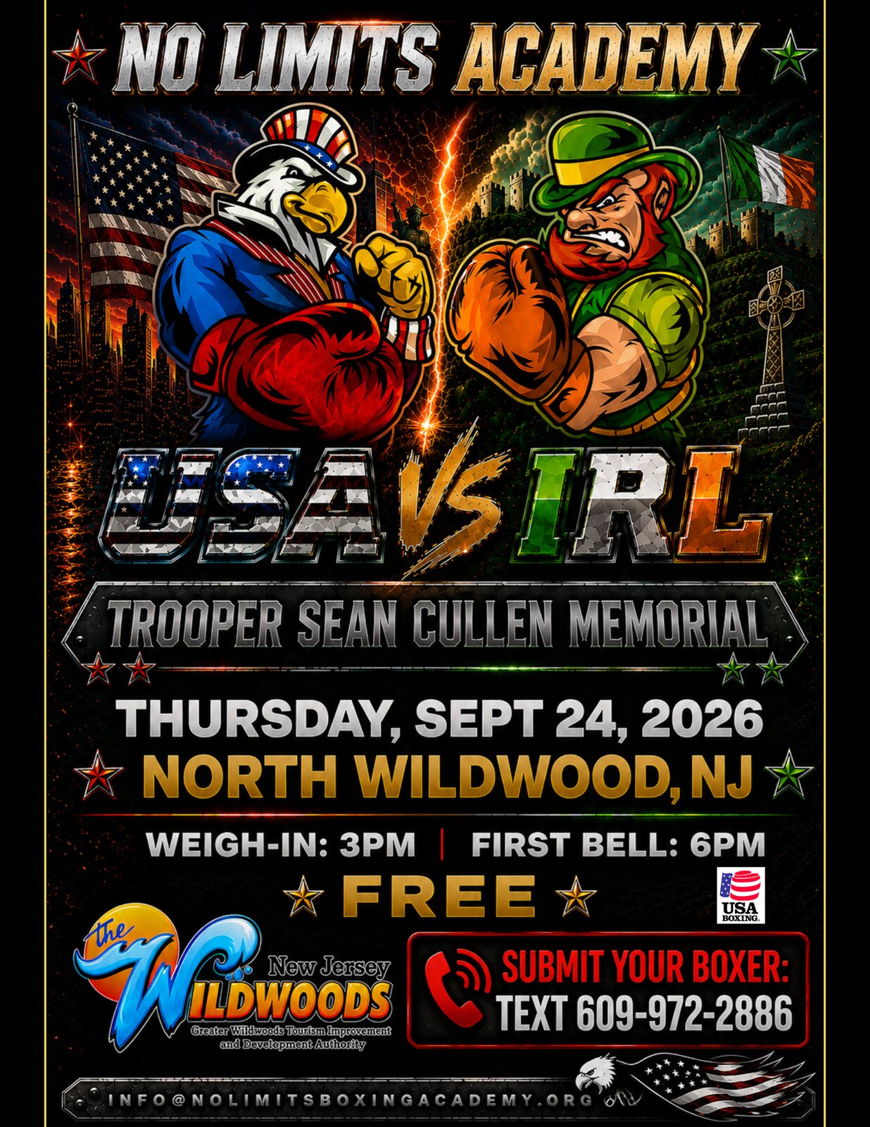Battle in Rio-19, Trooper Sean Cullen Memorial Event USA vs Ireland 2026